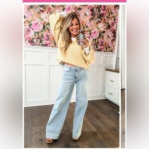 NWT Judy Blue Light Blue Wide-Leg Jeans